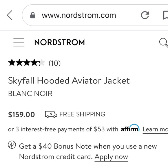 NWOTs Skyfall Hooded Aviator Jacket - Picture 9 of 12